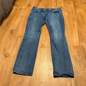 Express Women's Straight Leg Blue Jeans